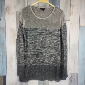 Alyx Black Silver Shimmery Sweater Top Size Large